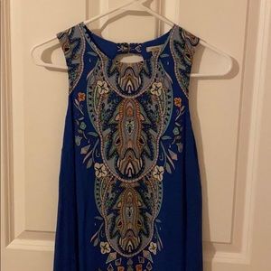 Blue patterned dress Small
